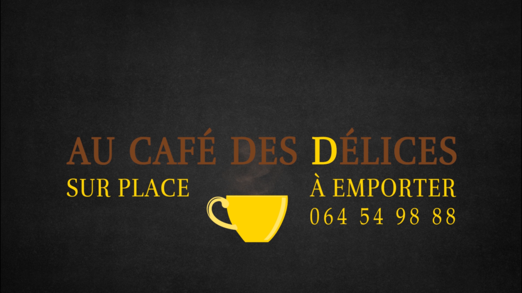Logo animation &amp; menu slider for Café des délices by Jordan Vanderstraeten