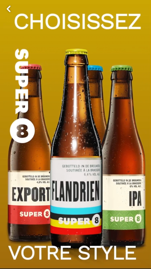 Promotion of the Super 8 beer series for Haacht by Jordan Vanderstraeten